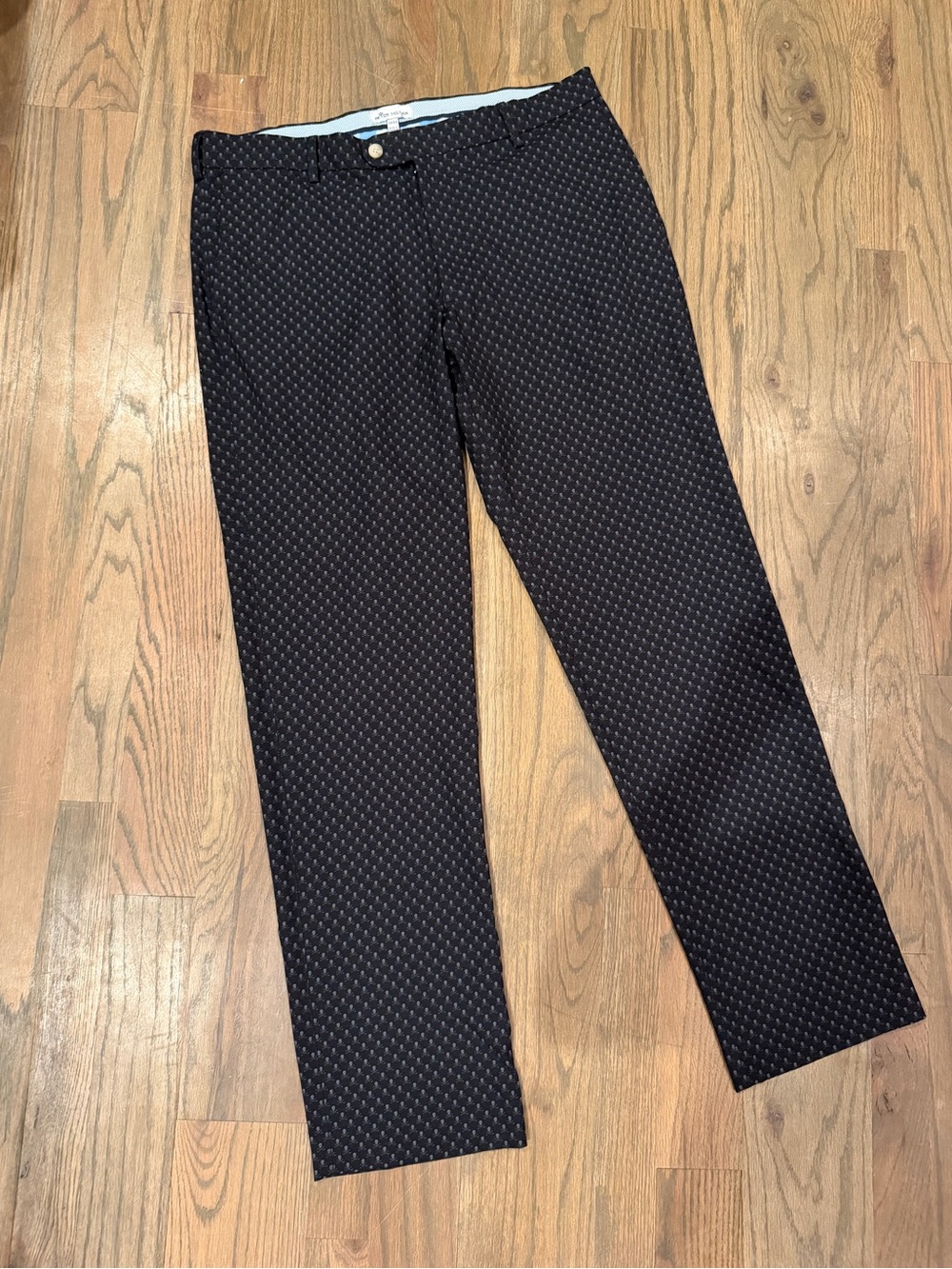 Peter Millar Black Skull and Crossbones Patterned Golf Pants